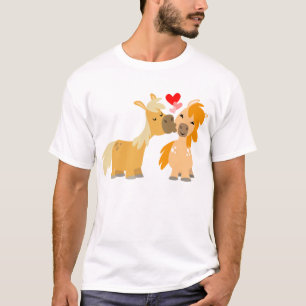 Cute Cartoon Ponies in Love children T-shirt