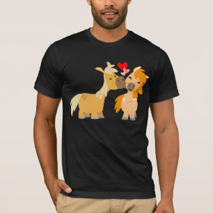 Cute Cartoon Ponies in Love T-shirt