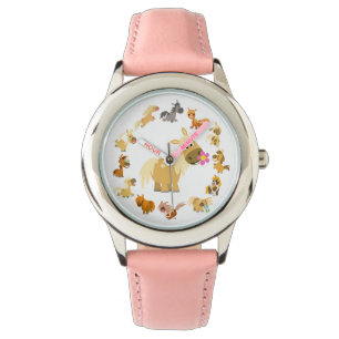 Cute Cartoon Ponies Mandala Watch