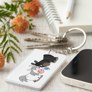 Cute Cartoon Ponies Standoff Acrylic Keychain