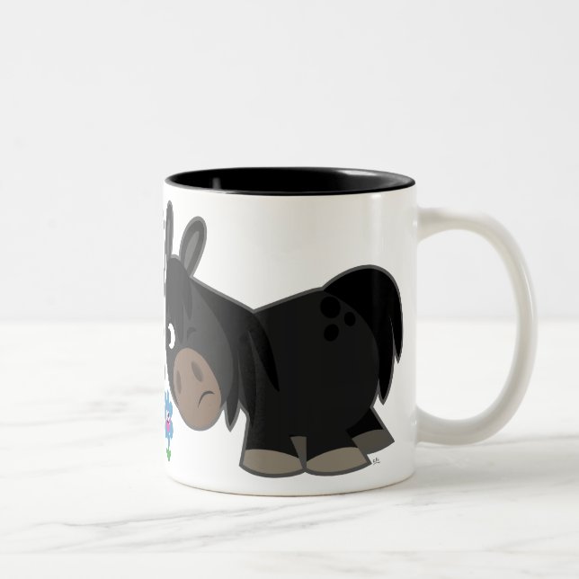 Cute Cartoon Ponies Standoff  Mug (Right)