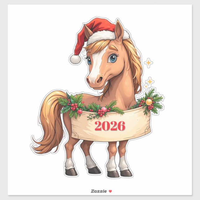 Cute Cartoon Pony With Festive Banner (Sheet)