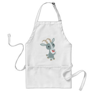 Cute Cartoon Prancing Goat Cooking Apron