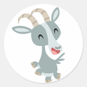 Cute Cartoon Prancing Goat  Sticker