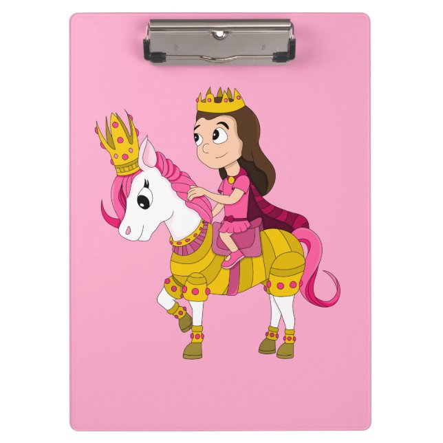 Cute cartoon princess clipboard (Front)