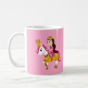 Cute cartoon princess coffee mug