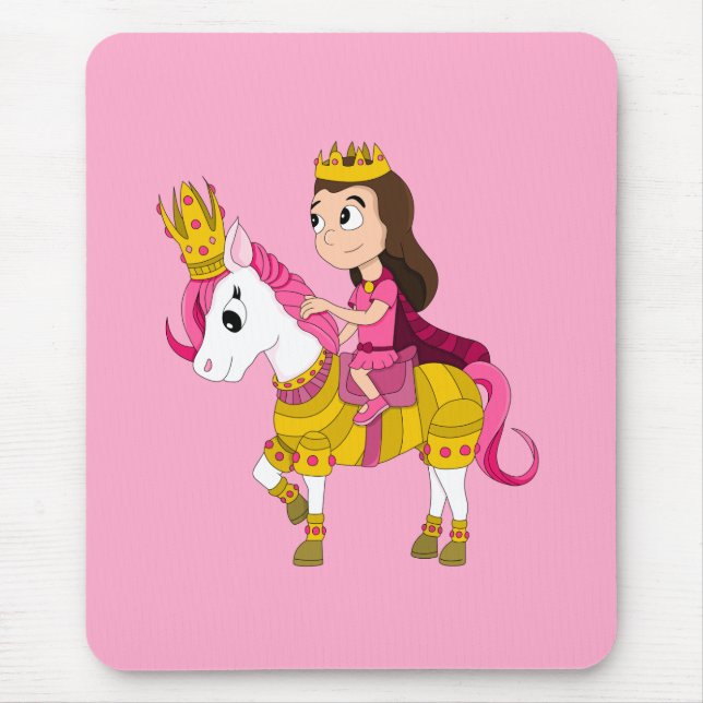Cute cartoon princess mouse mat (Front)
