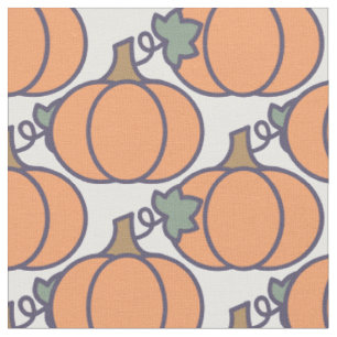 Cute Cartoon Pumpkin Pattern Fabric