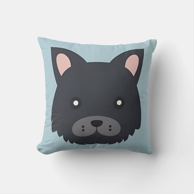 Cute Cartoon Puppy Face Cushion (Front)