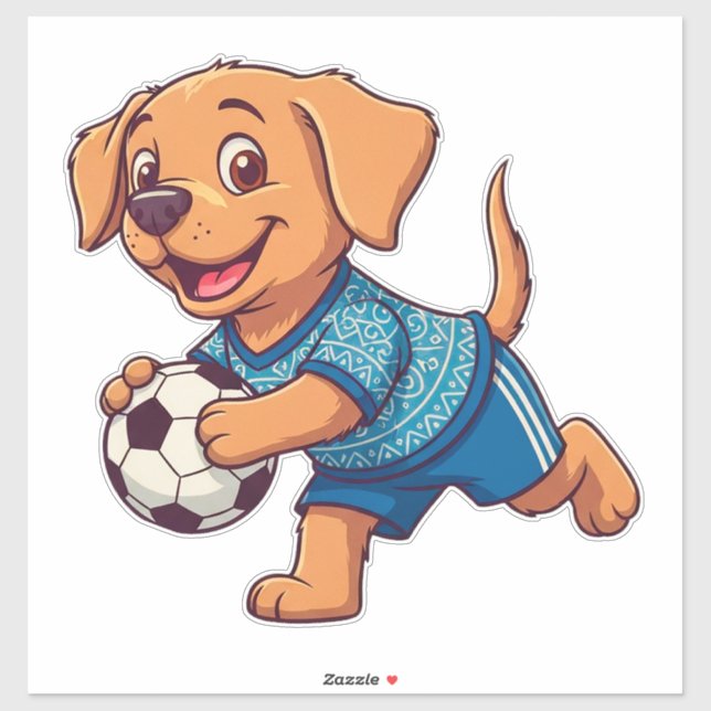 Cute Cartoon Puppy Soccer Player (Sheet)