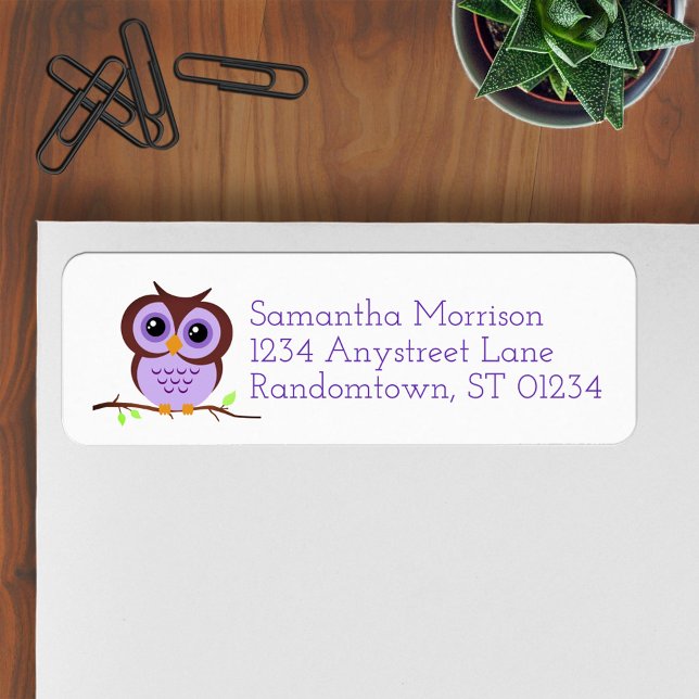 Cute Cartoon Purple Owl (Creator Uploaded)