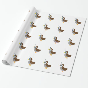 Cute Cartoon Quail Wrapping Paper
