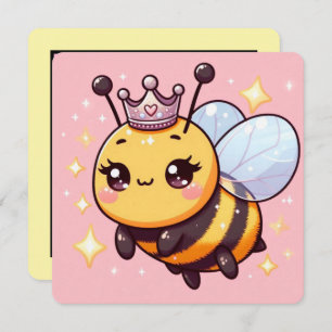 Cute Cartoon Queen Bee Invitation
