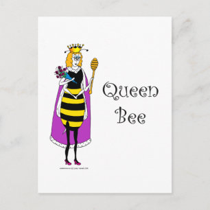 Cute cartoon Queen Bee Postcard