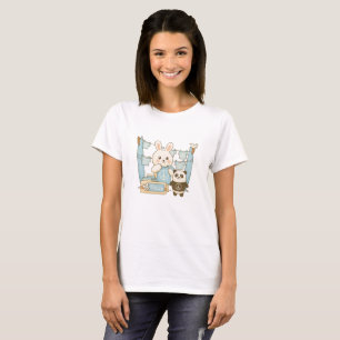 Cute cartoon rabbit panda T-Shirt