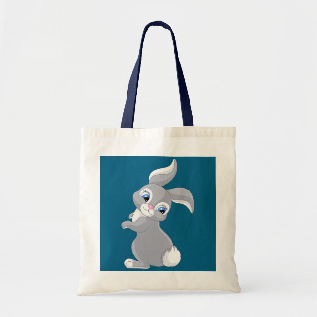Cute Cartoon Rabbit Tote Bag (Front)