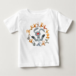 Cute Cartoon Rabbits Mandala Baby T-Shirt