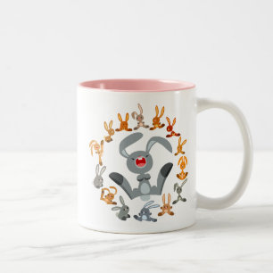Cute Cartoon Rabbits Mandala Mug