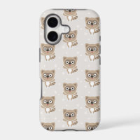 Cute Cartoon raccoons Winter Pattern