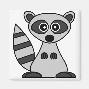 Cute Cartoon Racoon Magnet