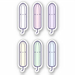 Cute Cartoon Rainbow Tampons Set First Period
