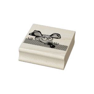 Cute cartoon rat mouse New Year 2020 symbol kids c Rubber Stamp