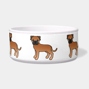 Cute Cartoon Red Bullmastiff Dogs