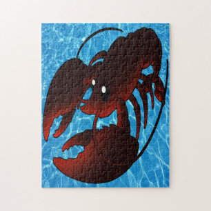 Cute Cartoon Red Lobster Jigsaw Puzzle
