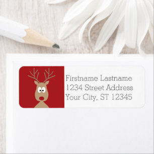 Cute Cartoon Reindeer - Merry Christmas Greeting
