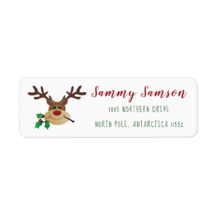 Cute Cartoon Reindeer With Mistletoe