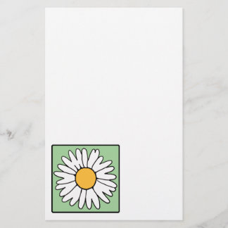 Cute Cartoon Retro Daisy Spring Garden Flower Stationery
