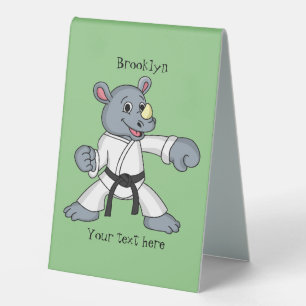Cute cartoon rhino kung fu cartoon