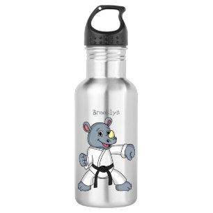 Cute cartoon rhino kung fu cartoon 532 ml water bottle