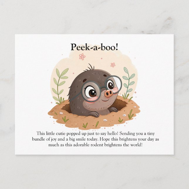 Cute Cartoon Rodent Postcard (Front)