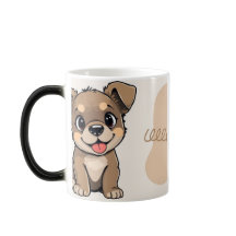 Cute Cartoon Rottweiler Puppy Dog White Ceramic