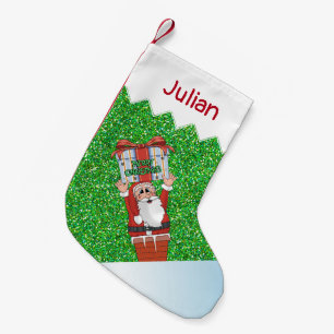 Cute Cartoon Santa Christmas Kids Stocking