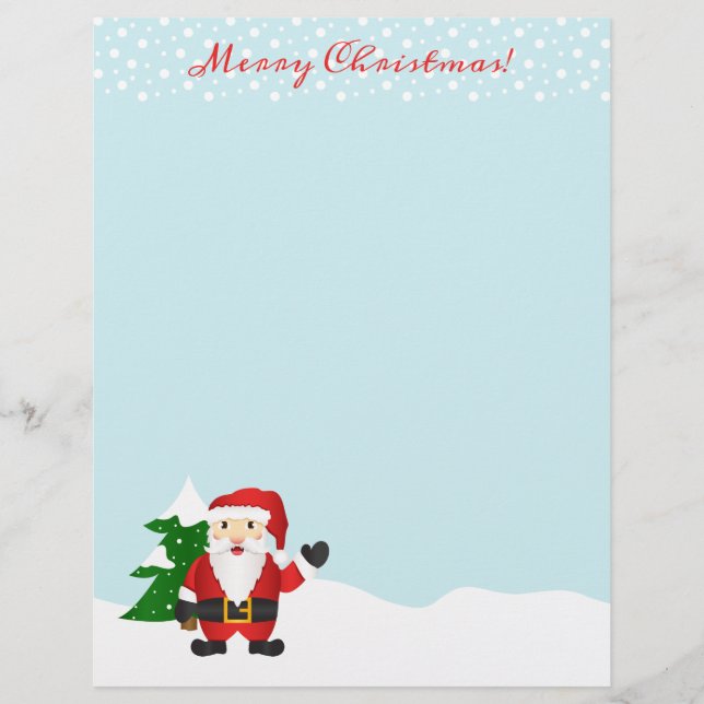 Cute Cartoon Santa Claus Merry Christmas (Front)
