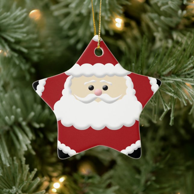 Cute Cartoon Santa Claus Ornament (Tree)