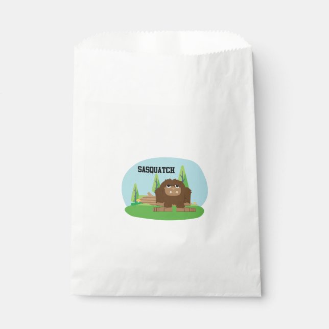 Cute Cartoon Sasquatch Favour Bags (Front)