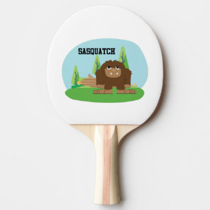 Cute Cartoon Sasquatch Ping Pong Paddle