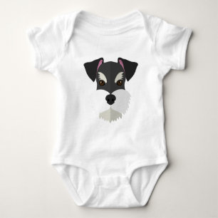 Cute Cartoon Schnauzer! Baby Bodysuit