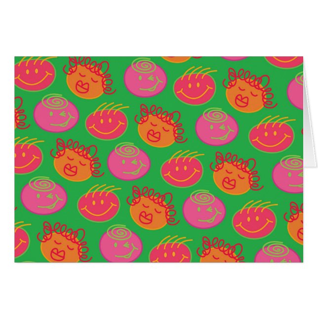 Cute Cartoon Scribbles Fun Silly Bubblegum Heads (Front Horizontal)