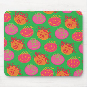 Cute Cartoon Scribbles Fun Silly Bubblegum Heads Mouse Mat