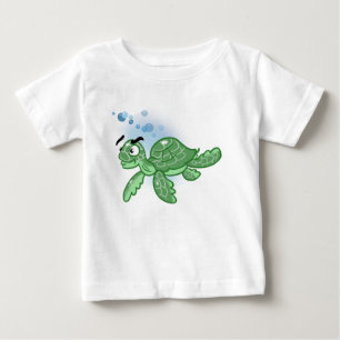 Cute Cartoon Sea Turtle Baby T-Shirt