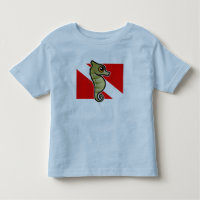 Cute Cartoon Seahorse Dive Flag