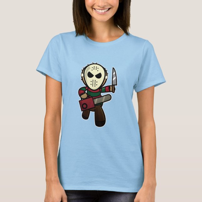 Cute Cartoon Serial Killer T-Shirt (Front)