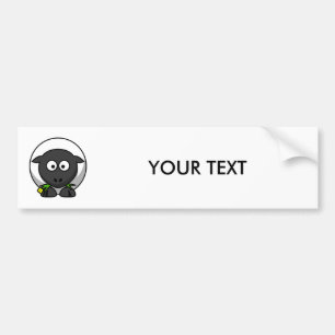 Cute Cartoon Sheep Bumper Sticker