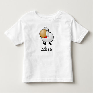 Cute cartoon sheep personalised with childs name toddler T-Shirt