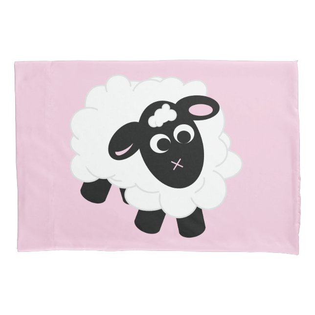 Cute Cartoon Sheep Pillowcase (Front)