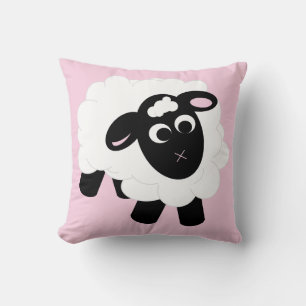 Cute Cartoon Sheep Throw Pillow